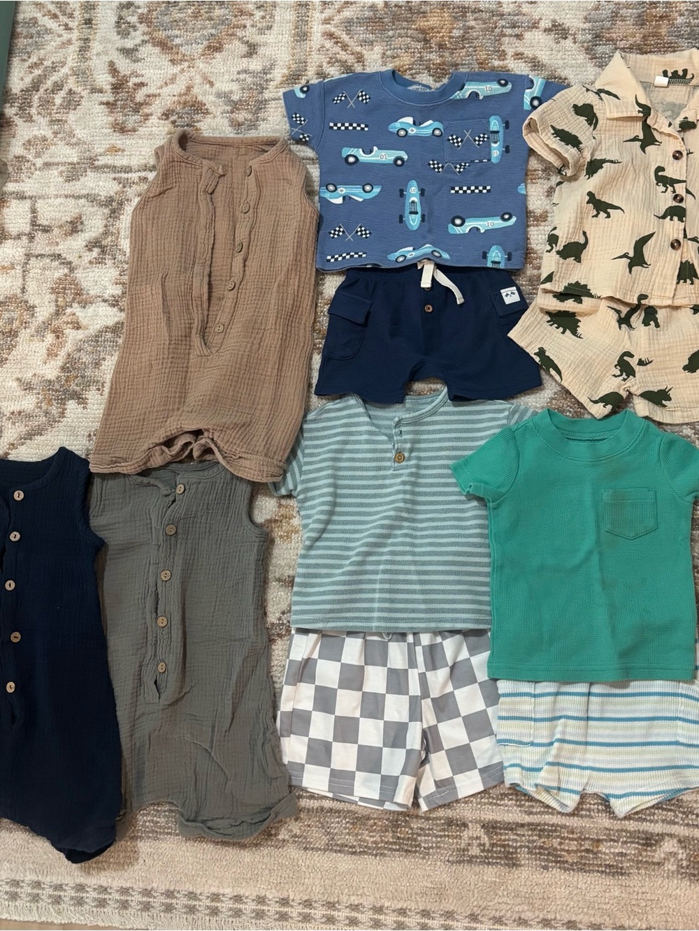 baby boy bundle Short Sleeve Tees & Tops - Green, Blue, Teal Mix